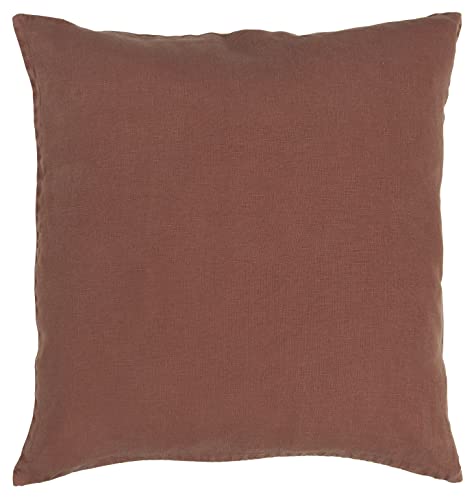IB Laursen - Kissenbezug, Kissenhülle - 100% Leinen - Rostrot - 50 x 50 cm