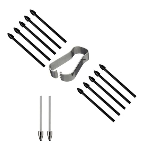 Pennini in metallo + punte plastica di ricambio per Samsung Galaxy Tab Ultra S Pen Tips 2+10 pezzi