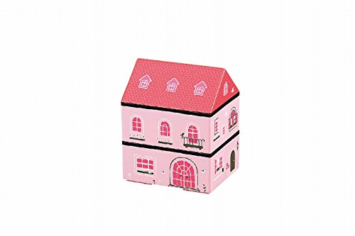 Hakoya Microwaveable European House 2 Tier Lunch Box, Pink
