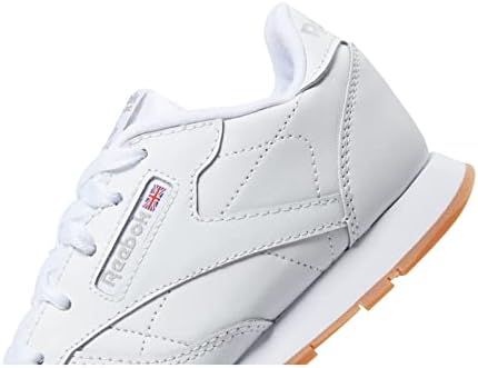 Reebok Unisex-Child Classic Leather Fashion-Sneakers, White/Gum/INT, 11 | Image 4