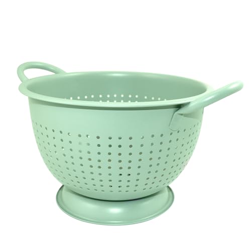 Fackelmann Colapasta extra profondo per scolare, lavare pasta, riso, verdure, materiale in acciaio inossidabile, con piede d'appoggio, dimensione Ø22 x 14 cm