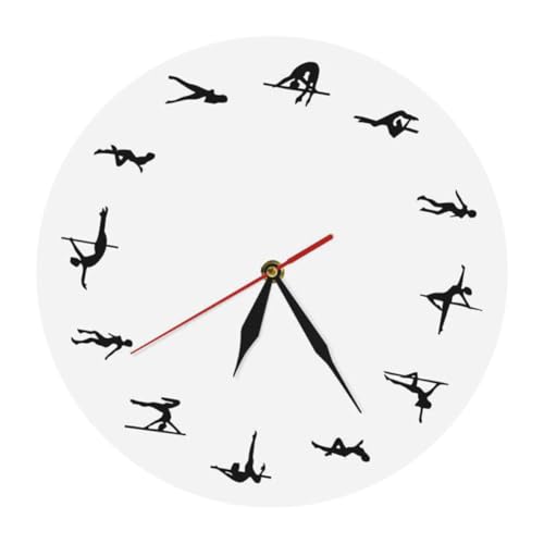 Horloge murale suspendue moderne en acrylique blanc chic - 2