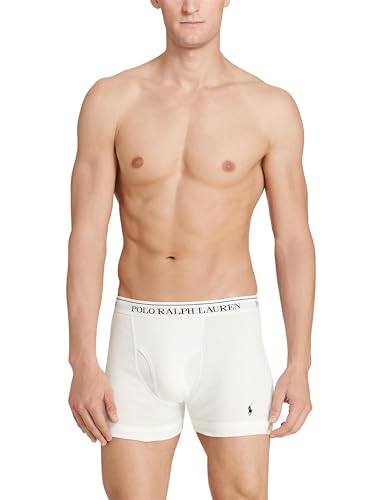POLO RALPH LAUREN Men's Classic Fit Cotton Boxer Briefs, Trunks & Long Leg Available, 3-Pack