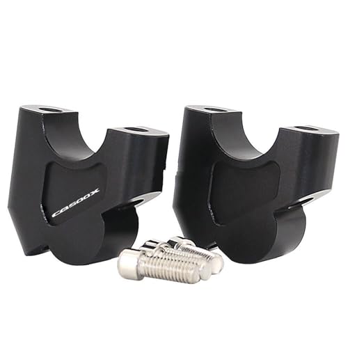 Lenkererhöhungen mit Klemmen für HON&DA CB500X 2020 CB 500 X Motorrad-Lenkererhöhung 28 mm Zuglenkerklemmen-Verlängerungsadapter (Farbe: schwarz)