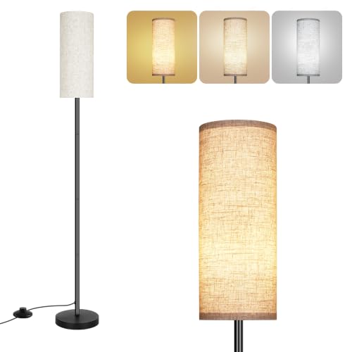 Image of PARTPHONER Floor Lamp for Living Room, Modern Standing Lamps with Lampshade, Minimalist Tall Lamp with Foot Switch for Living Room, Bedroom, Kids Room, Office(Bulb Not Included)