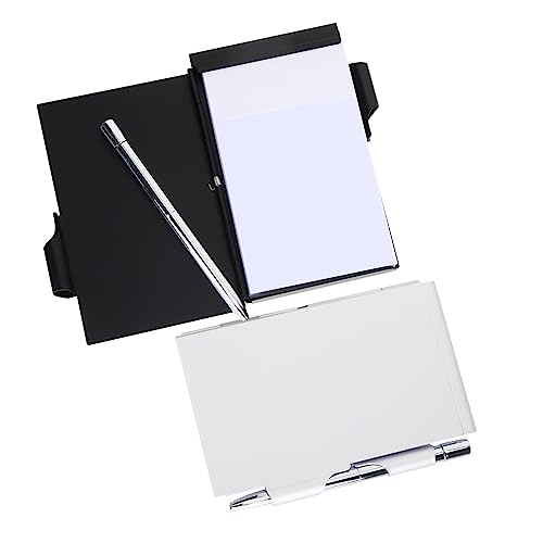 PLAFOPE 2個属製ポケットメモ帳 ペン付き 携帯用小型メモ帳 ポケットのノート オフィス 学校 家用