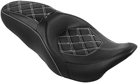 Green-L Motorcycle One Piece 2 Up Rider Driver&Passenger Seat Fit for Harley Touring Road King Street Glide Electra Glide Tri Glide 2009-2023 Trike 2010-2011