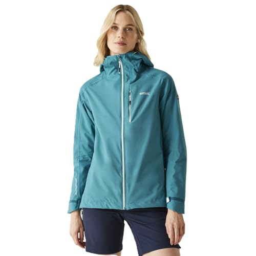 Regatta Damen Womens Birchdale Outdoor Active Jackets Waterproof Shell Regenmantel, grün, 42