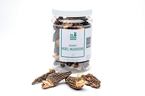 Slofoodgroup Dried Morel Mushrooms (Morchella Conica) Gourmet Morel Mushrooms ( 1.8 oz Dried Morels)