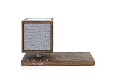 Tivoli Audio Revive   Altavoz Bluetooth con Almohadilla de Carga inalámbrica y lámpara (Nogal/Gris)