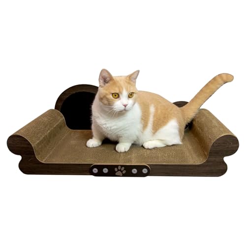 Asou Cat Scratcher Couch Cat Scratching Bed Large Cat Scratcher Bed Cat Lounge Bed Scratching Pad for Indoor Cats