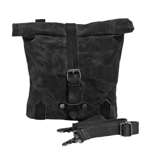 Generisch Motorrad-Seitentasche - Wasserdichte Vintage Canvas-Tasche für Motorräder oder Fahrräder