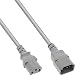 Produktbild InLine® Kaltgeräteverlängerung, C13 auf C14, grau, 1,5m