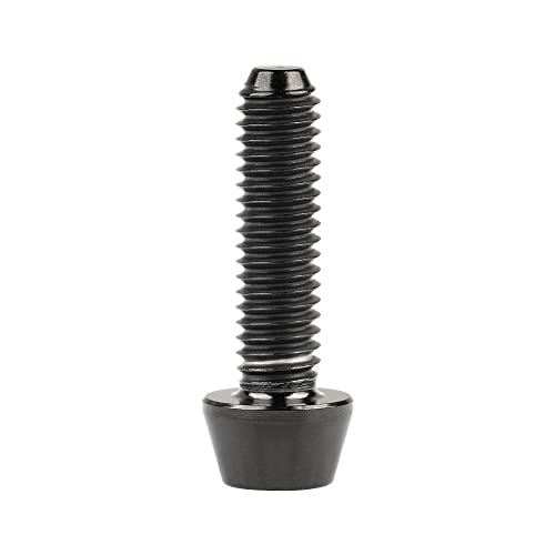 Image of Titanium Ti DIN912 M4 8 10 12 15 20mm Tapered Head Hex Bolts Bicycle Screws Pack of 6 (Black, M4x15mm)