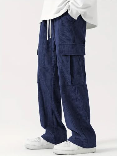 Image of GRECIILOOKS Cargo Joggers for Men - Cotton Loose Fit Utility Pants with 4 Pockets | Durable Outdoor & Hiking Trousers (Available in Plus Size)