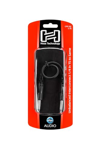 Cable de audio Hosa 1/4" TS macho - 1 pie miniatura 5