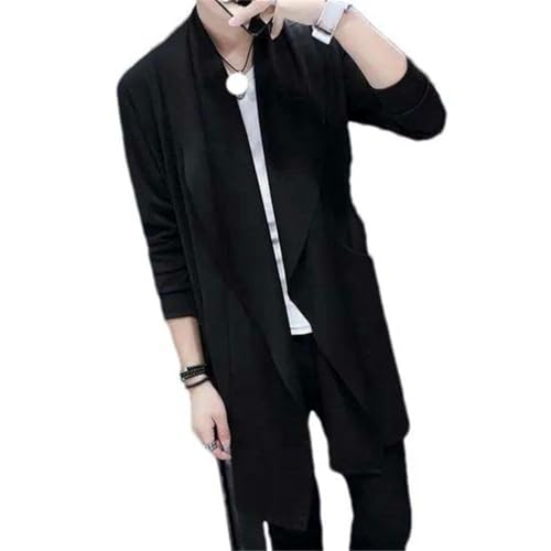 Men's shawl casual cardigan long-sleeved breaker lightweight cardigan long Korean style cardigan