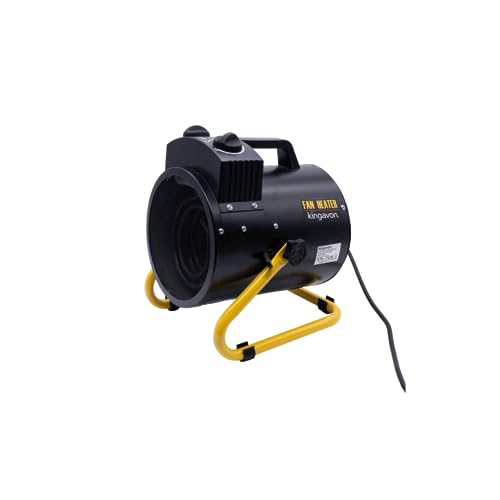 Garden Mile 3kW Electric Industrial Fan Heater with Adjustable Thermostat Tilting Head Portable Free Standing Space Heater Energy Efficient Heating for Workshop Garage Home or Large Room