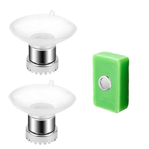 Jabonera magnética, de acero inoxidable, para baño y cocina, 2 unidades