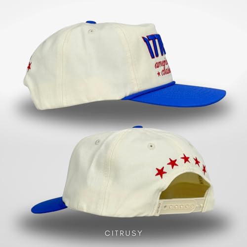 Image of Vintage Low Profile Unstructured Hat | Cotton Flat Bill Snapback Rope Hat | Men & Women's Hiking Fishing Running Golfing Hat