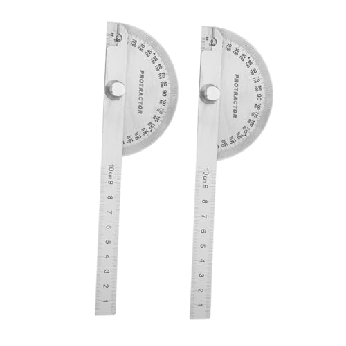 LALAFINA Transportador De Ángulos Inoxidable Herramienta De Medición Profesional Para Carpintería Bricolaje y Construcción