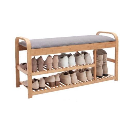 Tabouret de rangement à chaussures entrée banc à langer moderne 100cm - 2