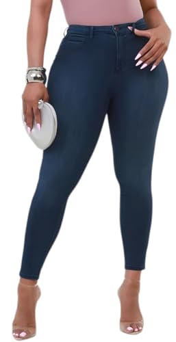 Womens Classic High Waisted Skinny Stretch Lifting Jeans Slim Fit Denim Pants3