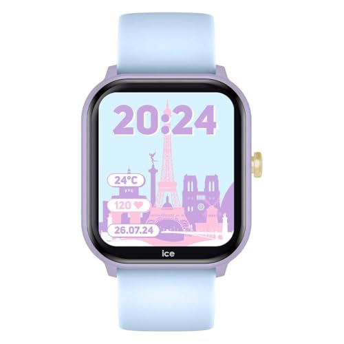 Ice-Watch - ICE smart junior 2.0 Purple Soft blue - Lilafarbene Connected Watch für Kinder mit blauem Silikonarmband - 022801 (1,75 inch) Ice-Watch - ICE smart junior 2.0 Purple Soft blue - Lilafarbene Connected Watch für Kinder mit blauem Silikonarmband - 022801 (1,75 inch)