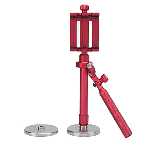 Soporte de escritorio para smartphone manos libres DIRBAK VS3 ajustable 360 grados rojo