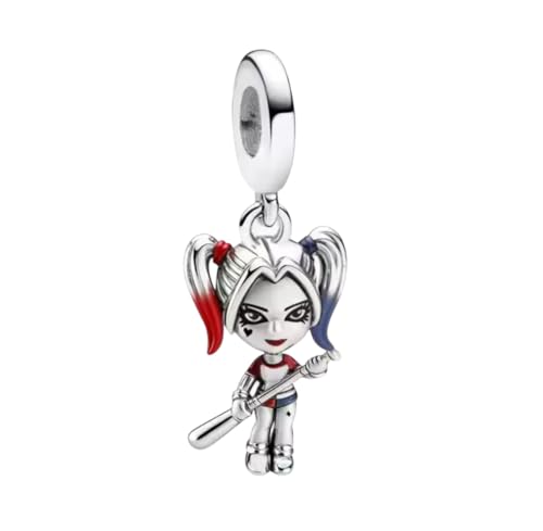 Abalorio Harley Quinn plata para lucir en tu pulsera diaria estilo