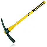 Xforst Spitzhacke groß – Kreuzhacke 93 cm | 3,6 kg Profi-Spitzhacke mit Fiberglasstiel – Hackseite & Spitze für steinige Böden – Garten, Landschaftsbau & Baustelle PF36#