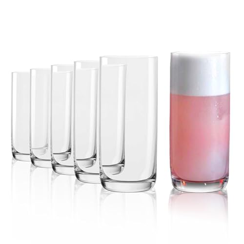 Stölzle Lausitz Longdrinkgläser Classic 6er-Set 325ml – Elegante Allroundgläser ideal für Cocktails, Drinks, Wasser & Säfte – Hochwertige Wassergläser aus Kristallglas – Spülmaschinen- & Stoßfest