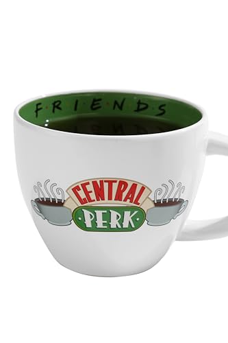 Friends Cappuccino Tasse in Geschenkbox (Central Perk Design) Kaffeetasse - Offizielles Lizenzprodukt