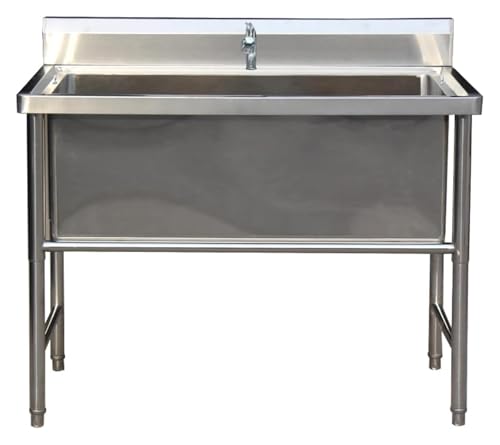 JINMLBO Large Dog Bathtub Dog Bathing Station for Home,Stainless Steel Professional Pet Dog Grooming Bath Tub,Pet Washing Station Sink Shower,Small Dog Washing Station(100cm/39.4in)