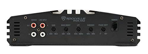Rockville Rva-M2 2500W Peak/625W Dyno-Certified Rms @ 1 Ohm Amplifier Mono Car Amp+Remote #TOP3