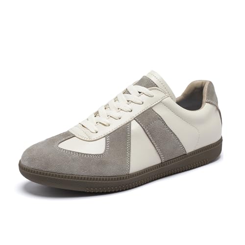 Hopelong Retro Tennis Shoes Trainers Skateboard Shoes Lace Up Sneakers Lightweight Comfort Walking Footwear for Women Men Grey 42