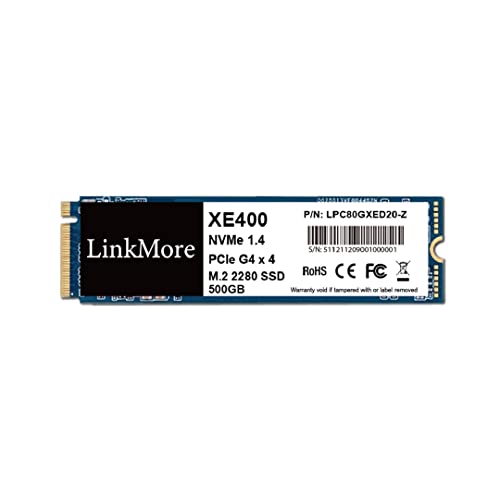 LinkMore 500GB M.2 2280 PCIe Gen4x4 NVMe 1.4 SSD