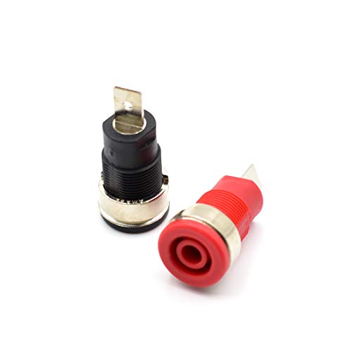 10 Piezas Jack Banana Hembra 4mm Panel Mount Rojo miniatura 4