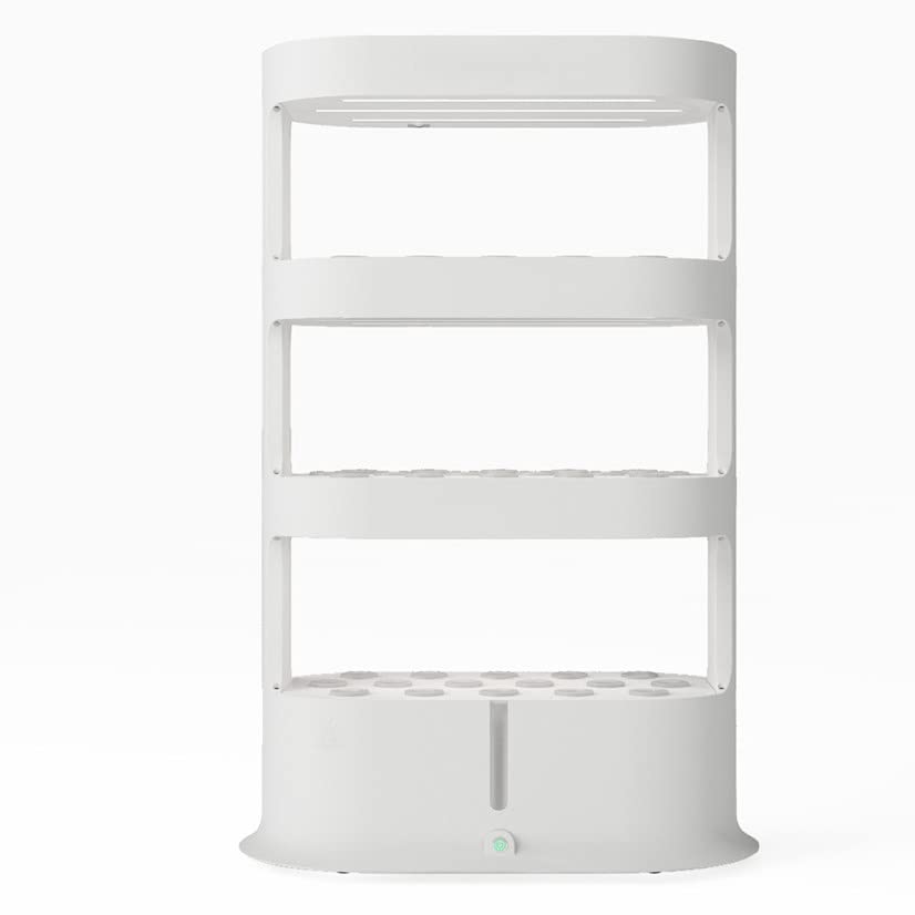 Tour de croissance hydroponie de 4 niveaux, système de jardin intérieur de 64 héros avec télécommande LED à spectre complet pour herbes, kit de plantation compact sans sol pour cuisine domestique