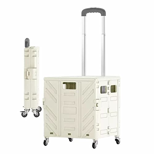 Carrito de mano portátil con ruedas para viajes y al aire libre, vehículo de compras ligero para un fácil transporte y almacenamiento cómodo