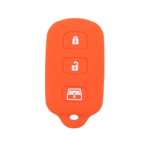 BROVACS Silicone Cover Protector Case Holder Skin Jacket Compatible with TOYOTA 3+1 Button Remote Key Fob CV2410 Orange - Image 2