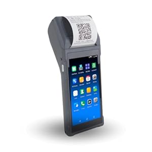 POS PDA Q2i Receipt Printer 58mm High Speed Thermal Printer with Android 11, 5.5’’ Touch Screen. Handheld Mobil Point of Sale Tablet. Scan1D barcodes. Support 3G. 2 GB RAM + 16 GM ROM