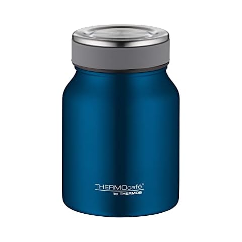 ThermoCafé Thermobehälter für Essen groß 500ml, Speisegefäß Edelstahl blau, Isolier-Thermogefäß für Suppe oder Müsli, dicht, spülmaschinenfest, 4077.259.050, 9 Stunden heiß, 14 Stunden kalt, Lunchpot Cover