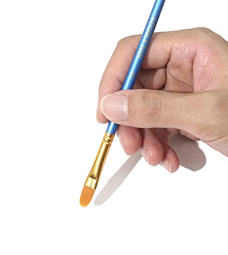 KOLAMOON 10pcs Artist Nylon Paint Brushes Set for Body, Face, Watercolor, Acrylic and Oil Painting 5 KOLAMOON 10pcs Artist Nylon Paint Brushes Set for Body, Face, Watercolor, Acrylic and Oil Painting - Image 5