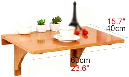 Heavy Duty Solid Wood Folding Table Wall Mounted Workbench with Smooth Rounded Corners Space Saving Dining & Work Table Compact Folding Design for JYDSll Spaces
