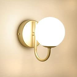 Lamparas De Pared Living HARPER LIVING - Lámpara de pared (bombilla no incluida), pantalla de cristal, 16 cm x 15 cm x 10 cm, ideal para sala de estar, dormitorio, pasillo