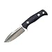 LO TRINCO YO Muela cuchillo de supervivencia TUAREG-10M con hoja de 10 cm y empuñadura de Micarta negra y azul de 11 cm ideal para Caza, Pesca, Supervivencia y Bushcraft + Linterna Led 8W de Regalo