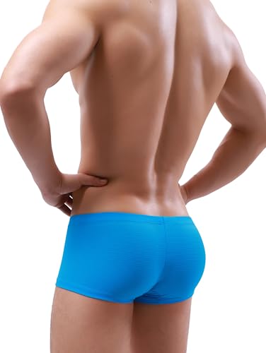iKingsky Men's Breathable Boxer Briefs Sexy See Through Shorts Low Rise Bulge Under Panties4