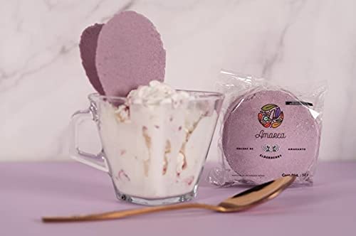 Amaranth flour wafers Amarea/ Obleas de amaranto Amarea (ELDERBERRY flavor) 50 COUNTS (12 PACK)