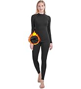 qualidyne Women's Thermal Underwear Ultra-Soft Base Layer Long Johns Set Winter Sports Top and Bo...